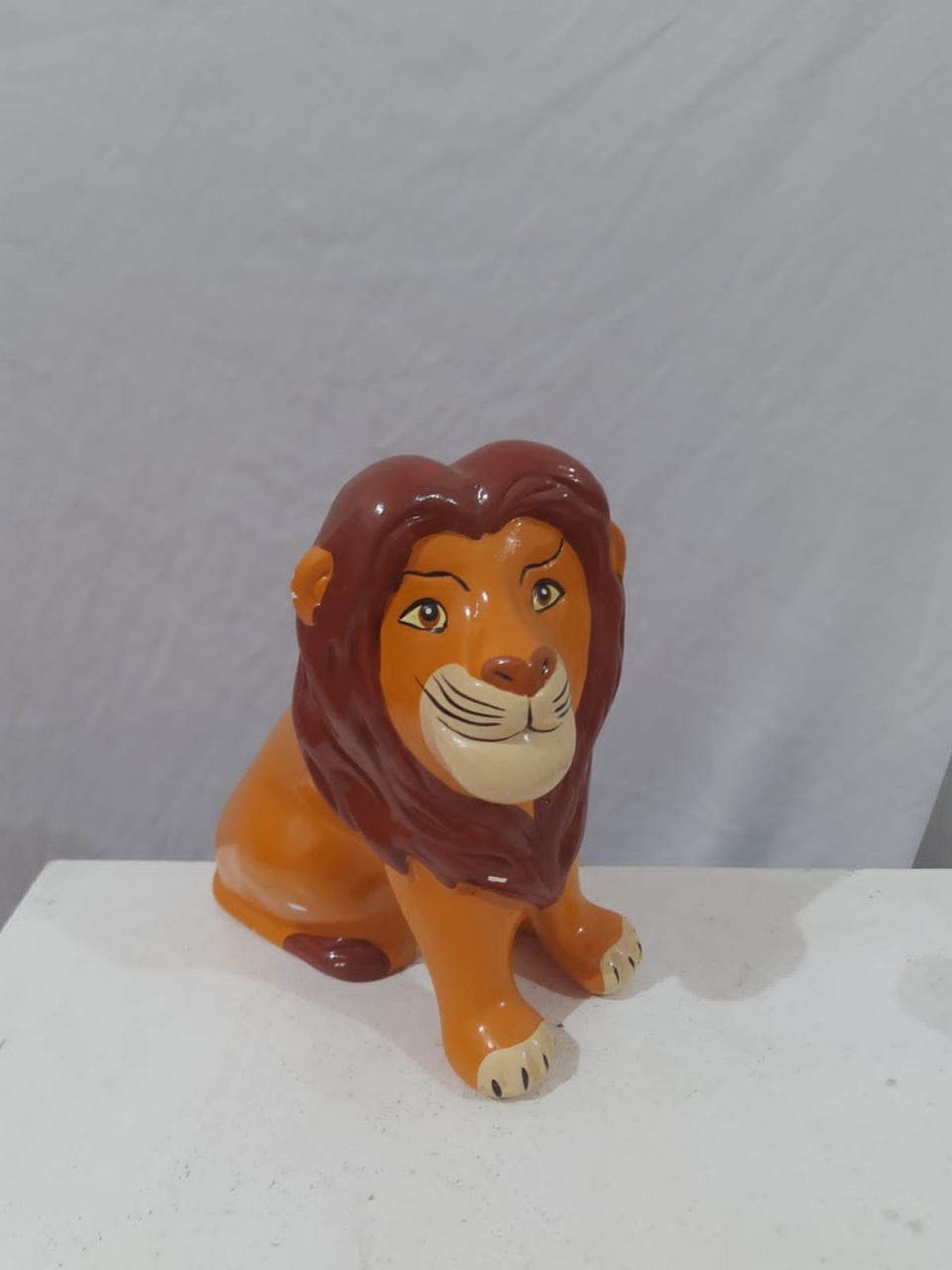 Acessório Simba Rei Leão Cerâmica  - Michelle Almeida Festas 