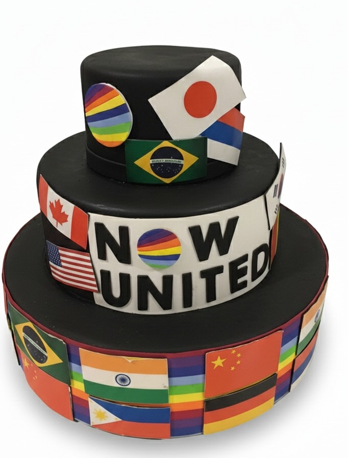 Bolo Fake Now United  - Michelle Almeida Festas 