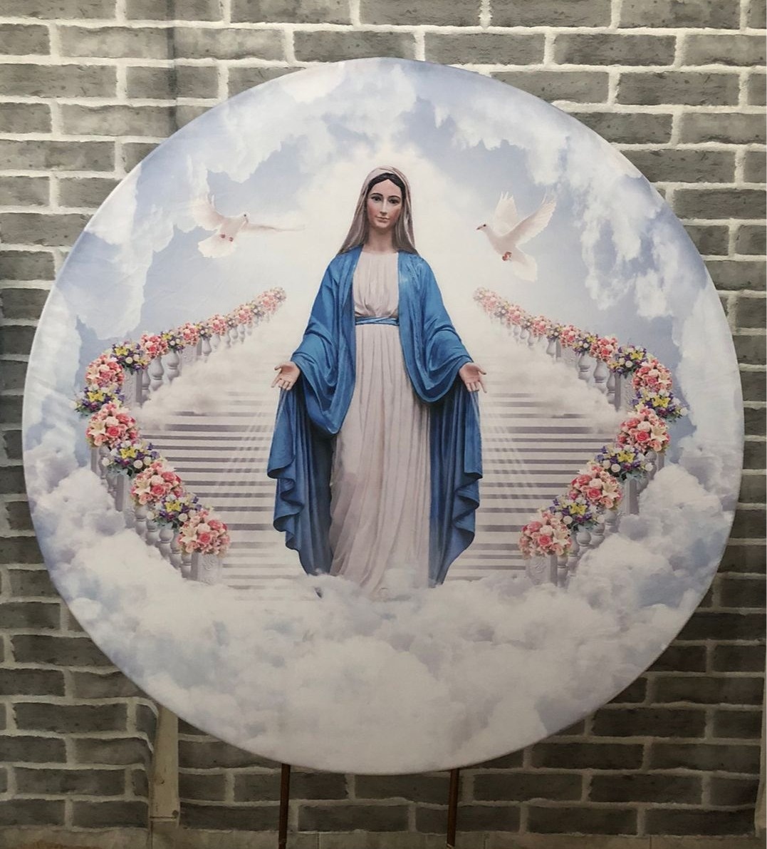 Painel Redondo Ave Maria - Michelle Almeida Festas 