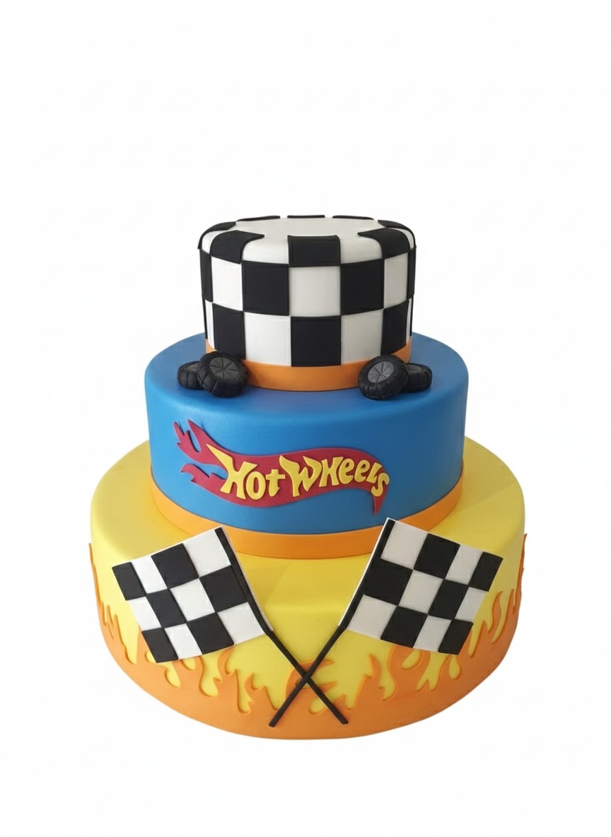 Bolo Fake Hotwheels  - Michelle Almeida Festas 