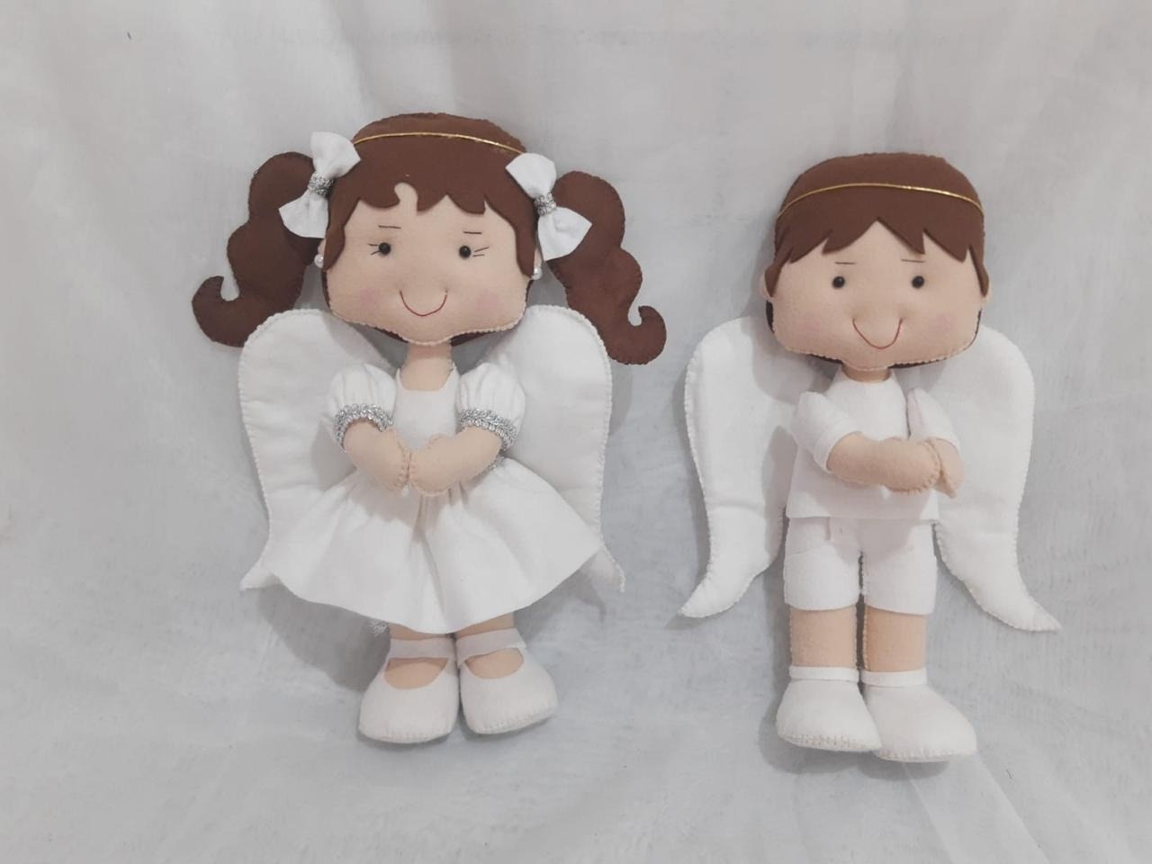 Kit de Feltros Anjinhos Batizado - Michelle Almeida Festas 