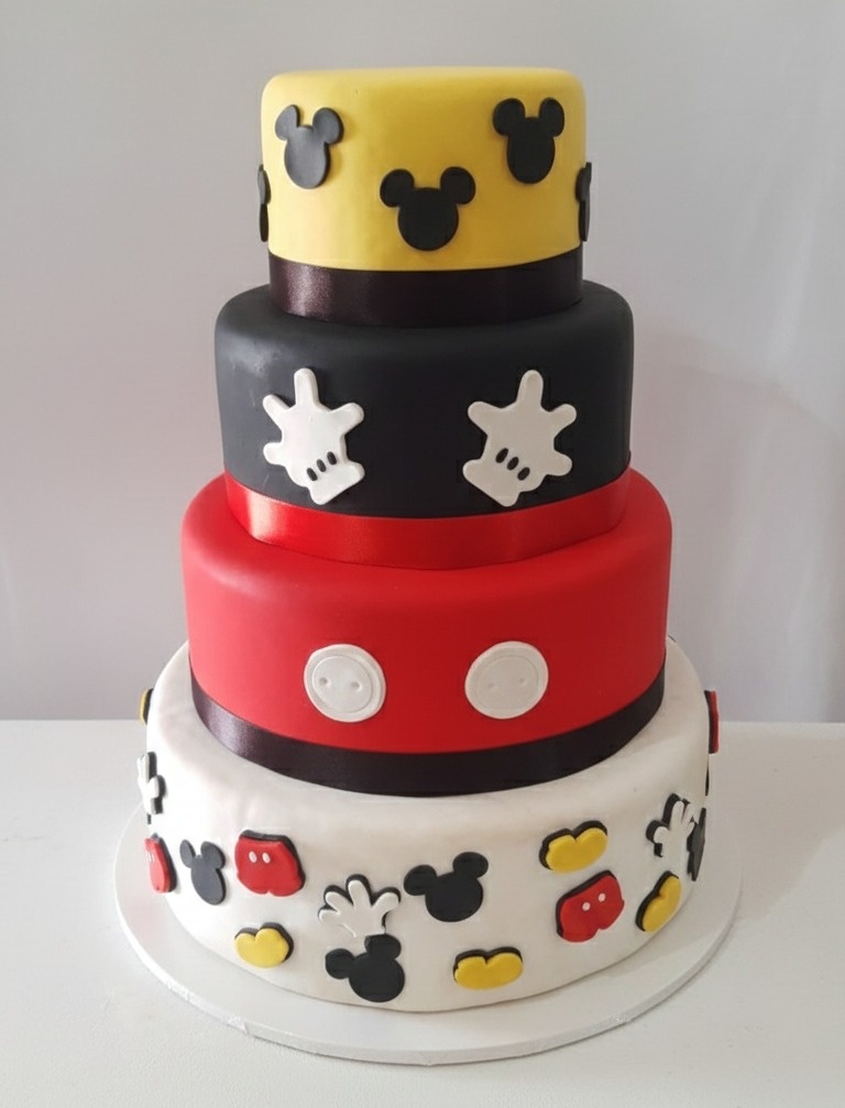 Bolo Fake Mickey Mouse  - Michelle Almeida Festas 
