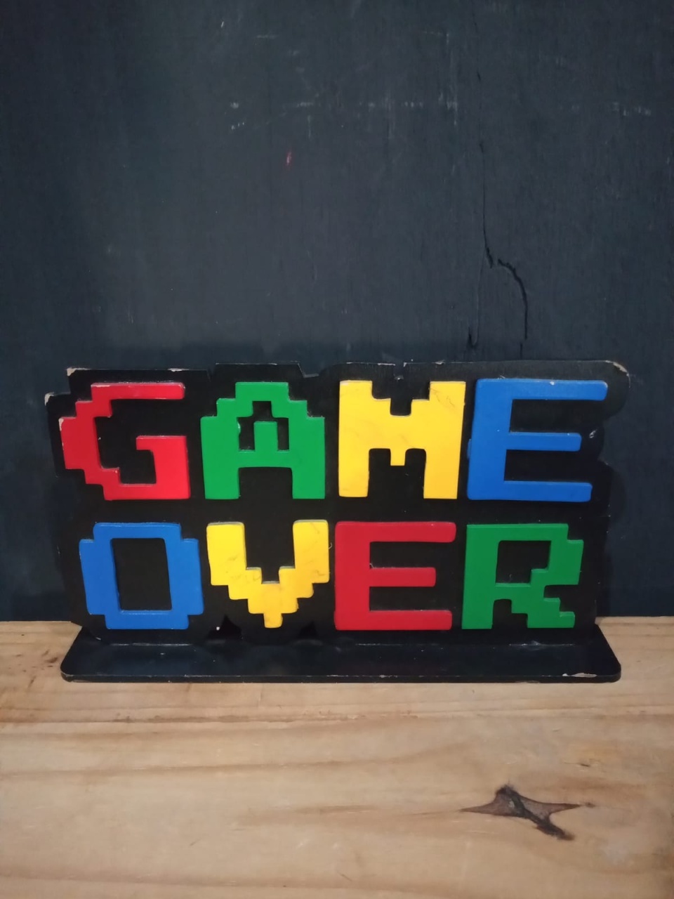 Mdf Game Over Preto - Michelle Almeida Festas 