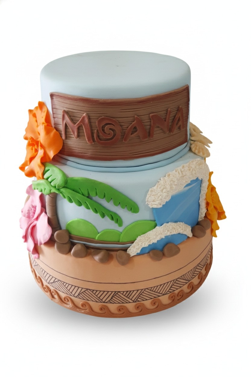 Bolo Fake Moana  - Michelle Almeida Festas 