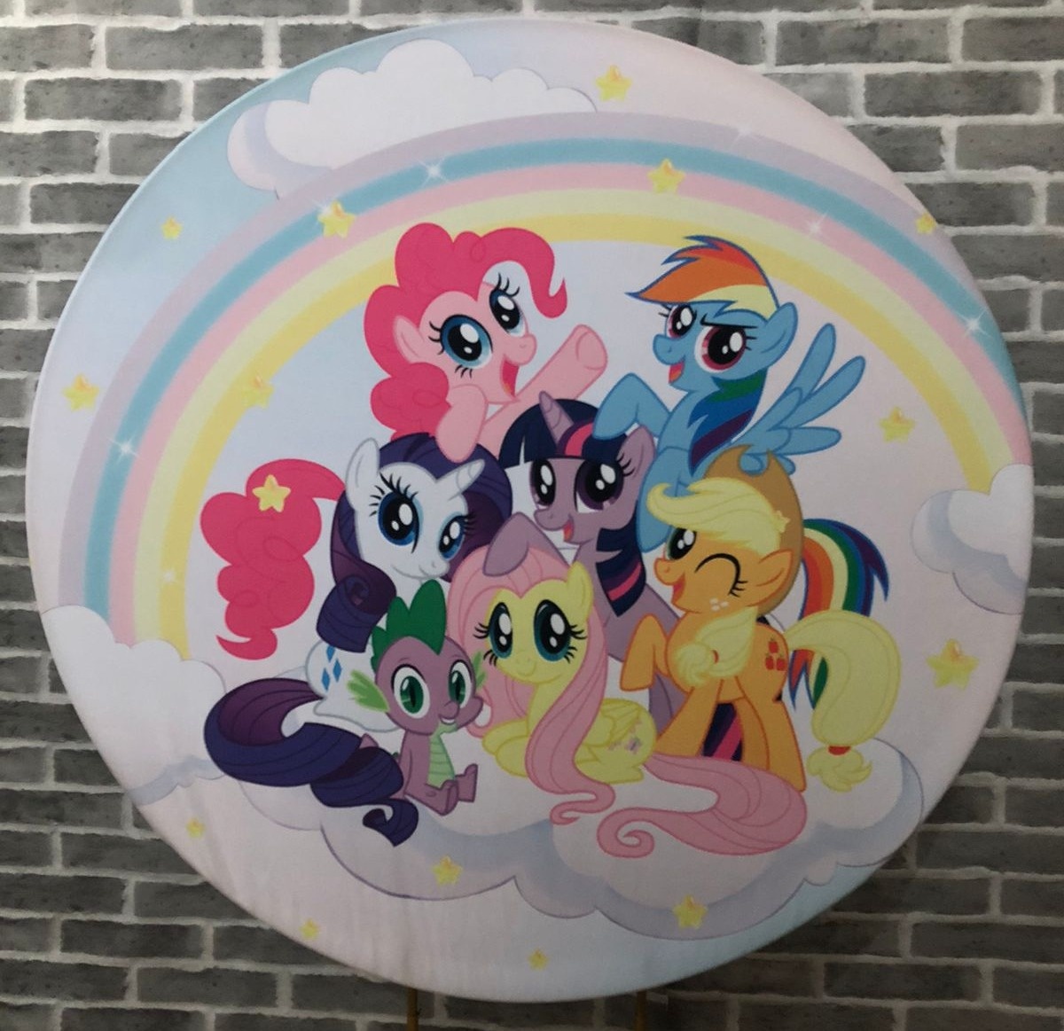 Painel Redondo My Litte Pony Tecido - Michelle Almeida Festas 