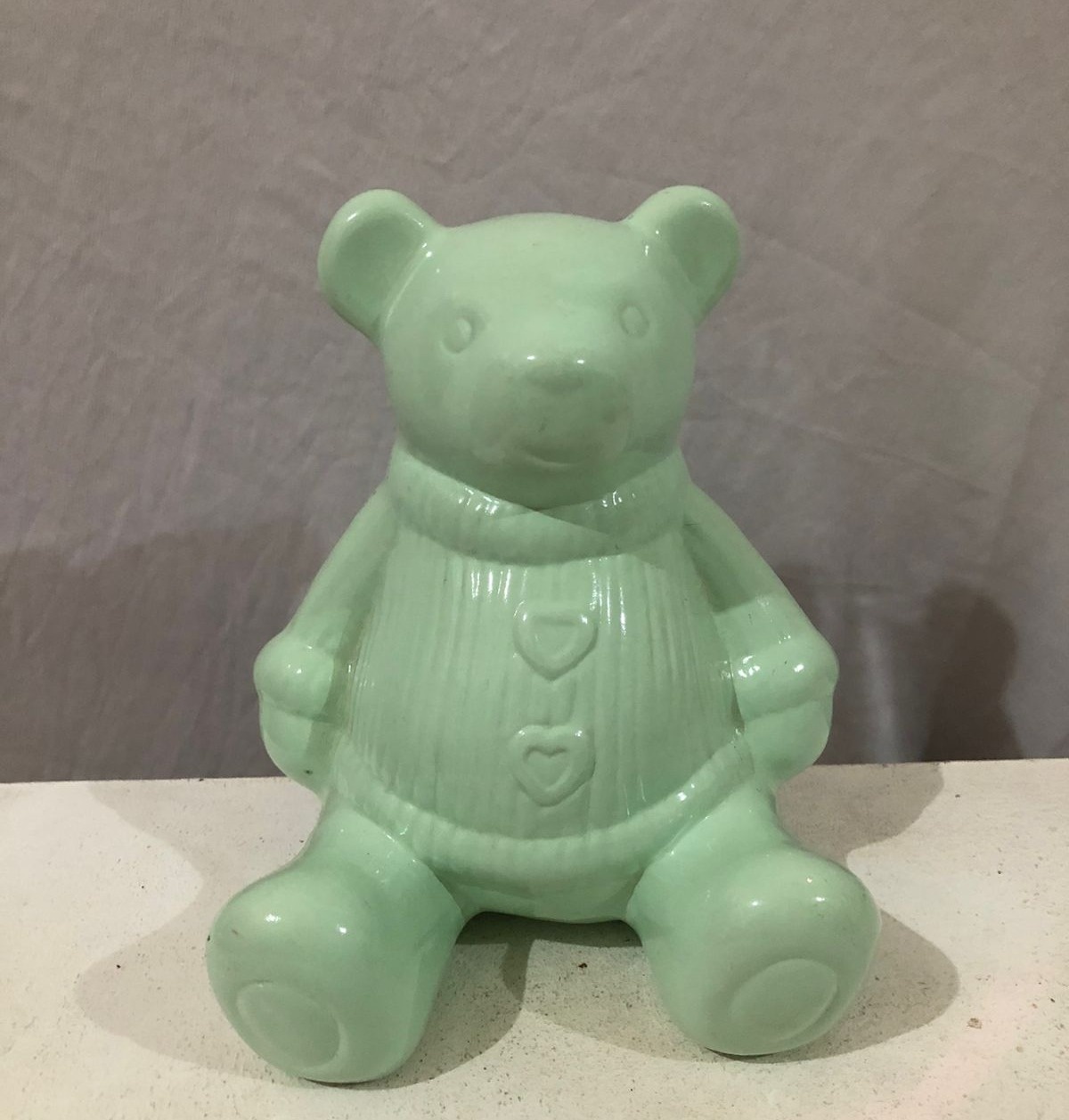 Acessório Urso Ciano Cerâmica  - Michelle Almeida Festas 