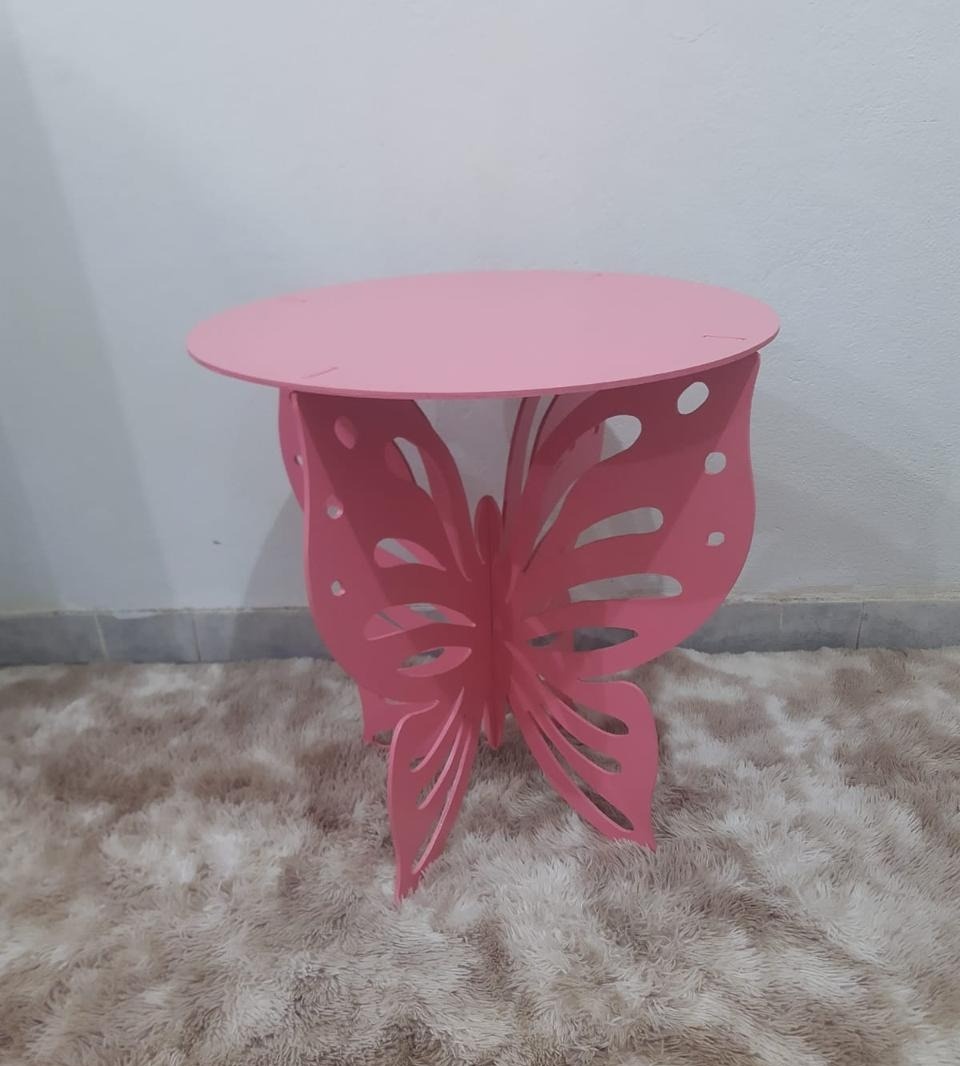 Mesa Borboleta Rosa  - Michelle Almeida Festas 