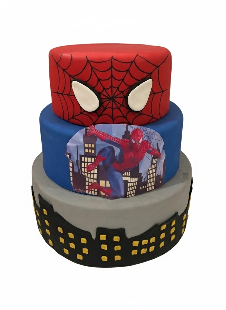 Bolo Fake Homem Aranha  - Michelle Almeida Festas 