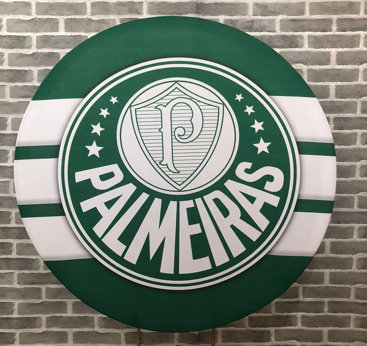 Painel Redondo Palmeiras Tecido - Michelle Almeida Festas 