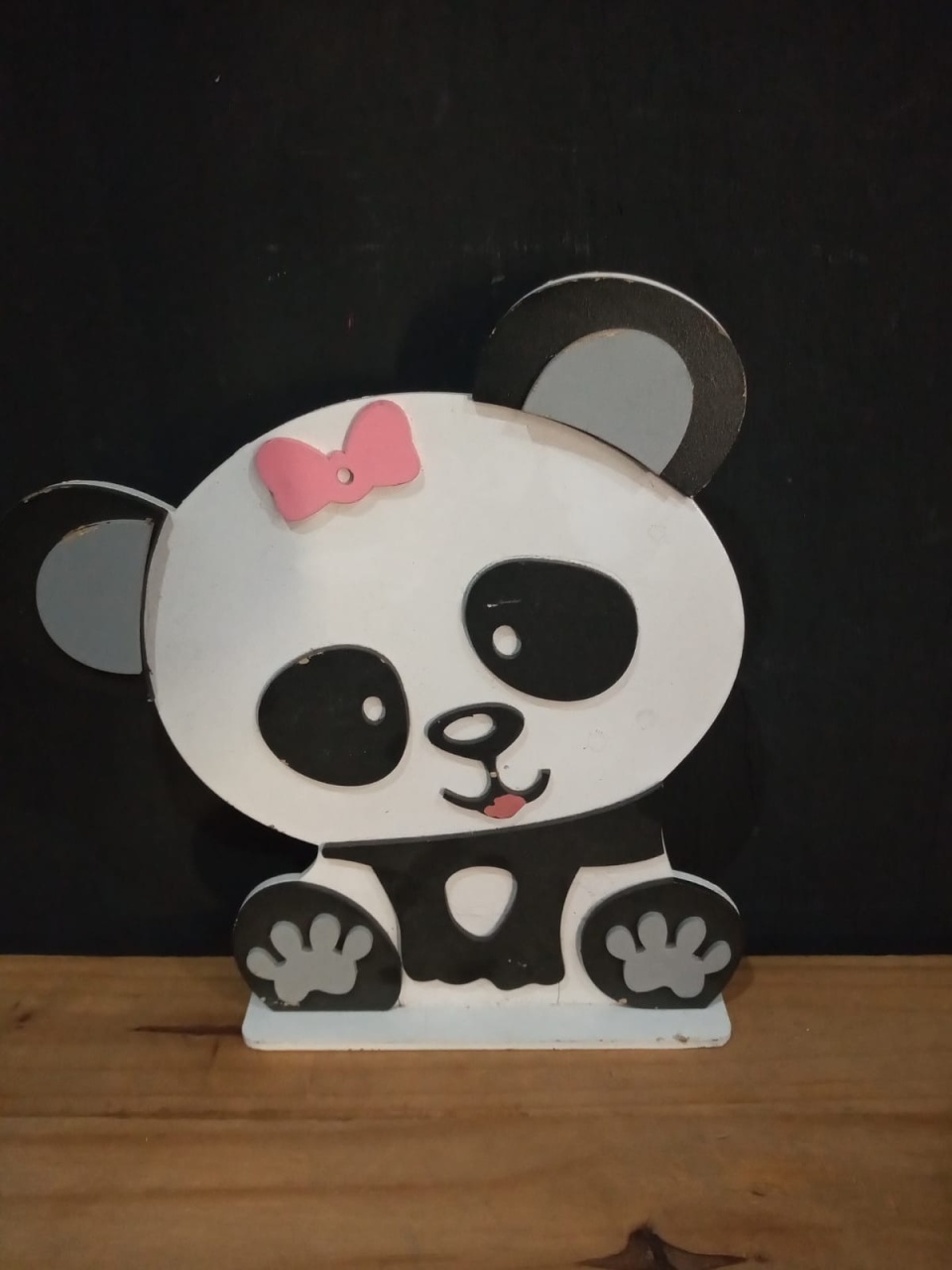 Mdf  Panda Menina  - Michelle Almeida Festas 