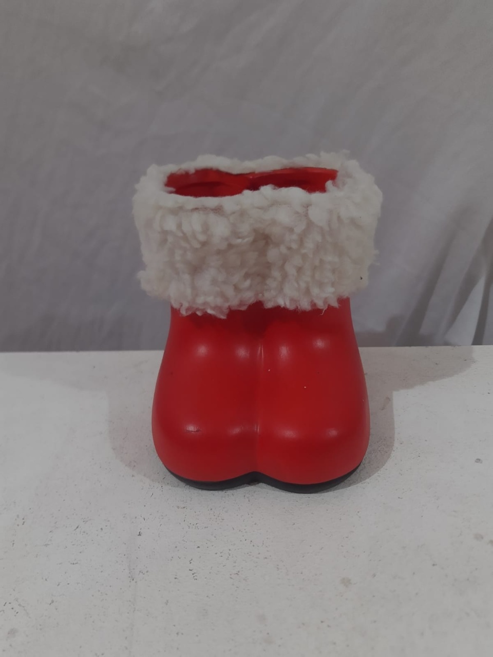 Acessório Bota Papai Noel Cerâmica  - Michelle Almeida Festas 