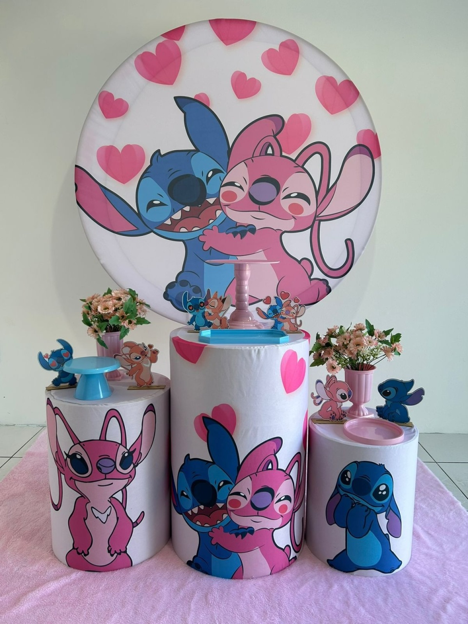 Kit Encanto Stith E Angel Rosa - Sonho de Festa