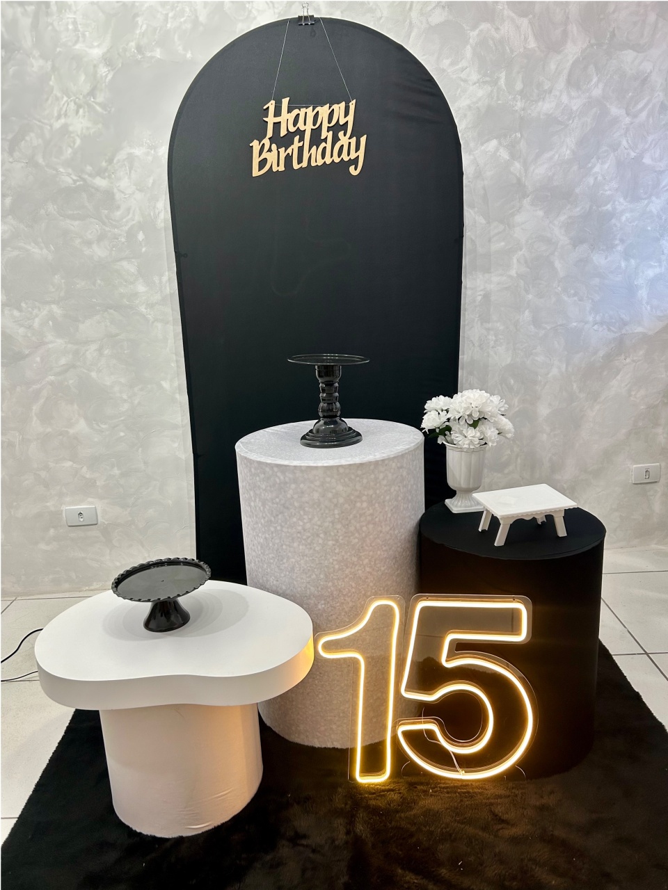Kit Preto E Branco 15 Anos - Sonho de Festa
