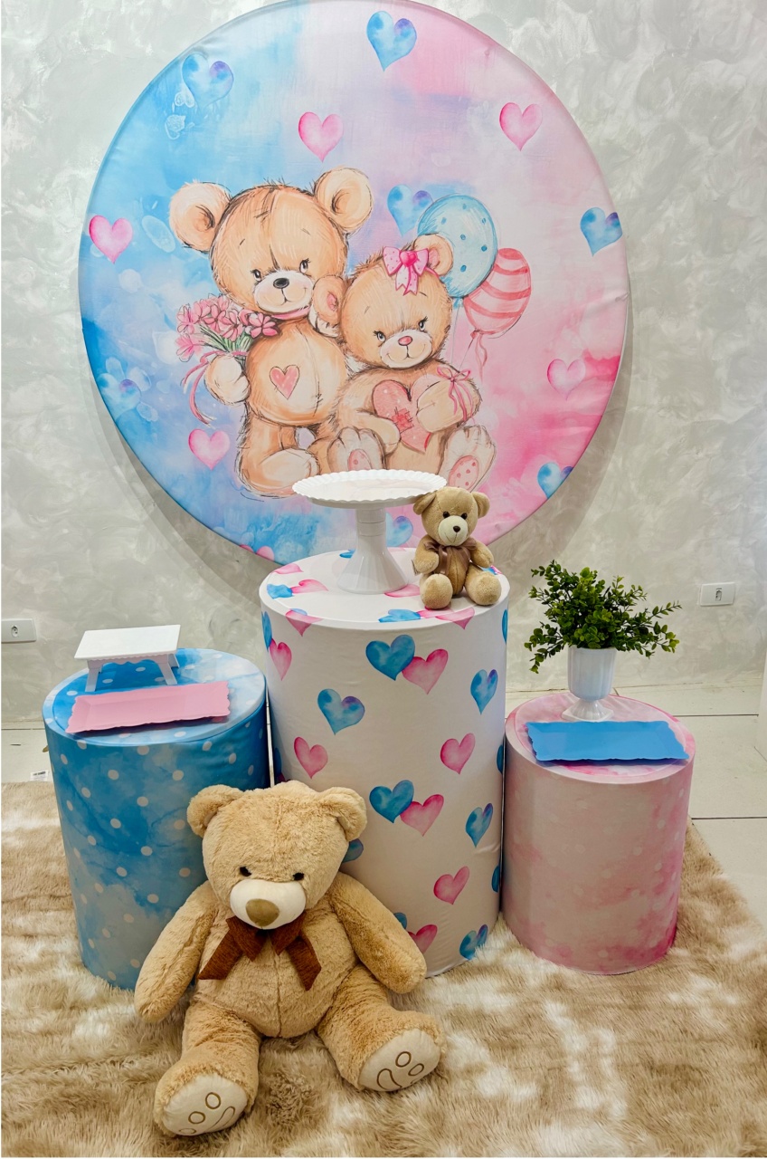 Kit Encanto Chá Revelação Rosa E Azul - Sonho de Festa
