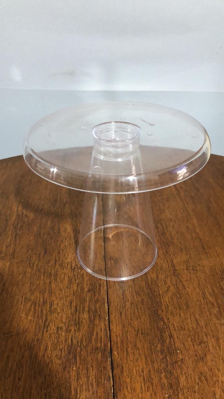 Boleira/Doce Cone Pl G Transparente 22,5X20Cm - Beck Decorações