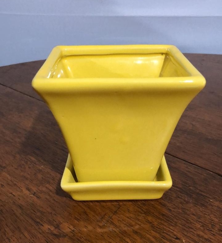 Cachepô Triang. Cerâmica Am 12X12Cm - Beck Decorações