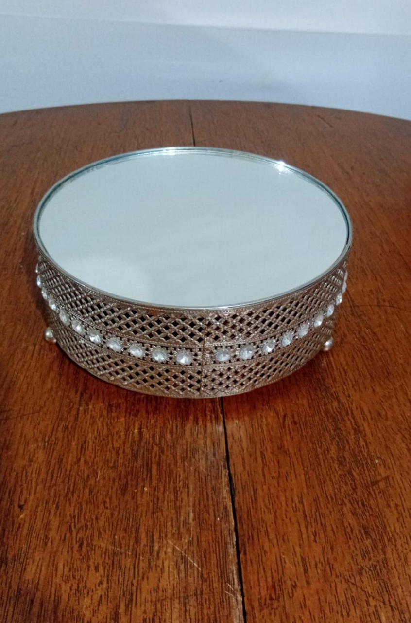 Boleira Esp. Cristal Prt 20X7Cm - Beck Decorações
