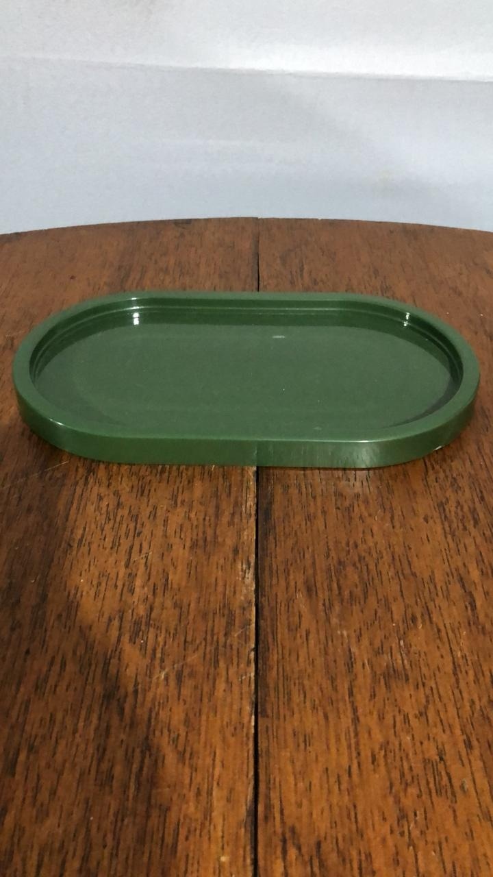 Bandeja Rasteira Pl Musgo 22,5X13Cm - Beck Decorações