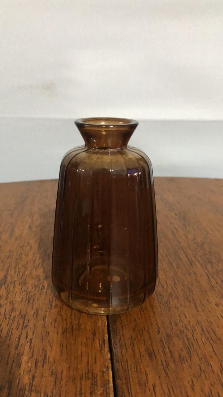 Vaso de Vidro Mini Boj. Risc. M Mr 4X12Cm - Beck Decorações