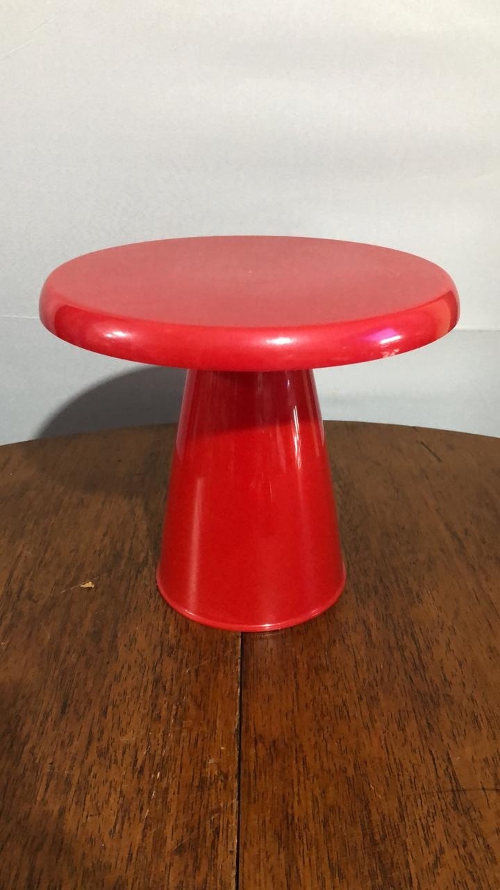 Boleira/Doce Cone Pl G Vermelho 22,5X20Cm - Beck Decorações
