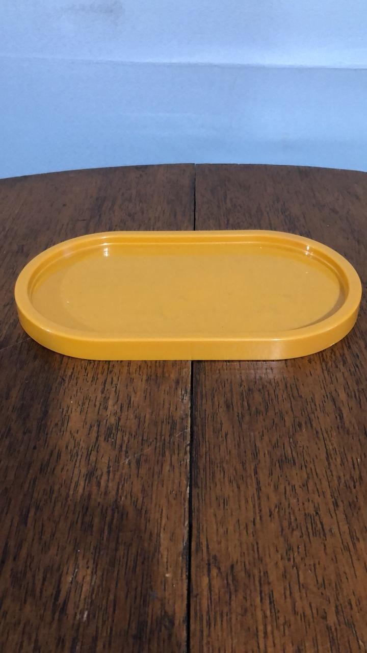 Bandeja Rasteira Mostarda Pl 22,5X13Cm - Beck Decorações