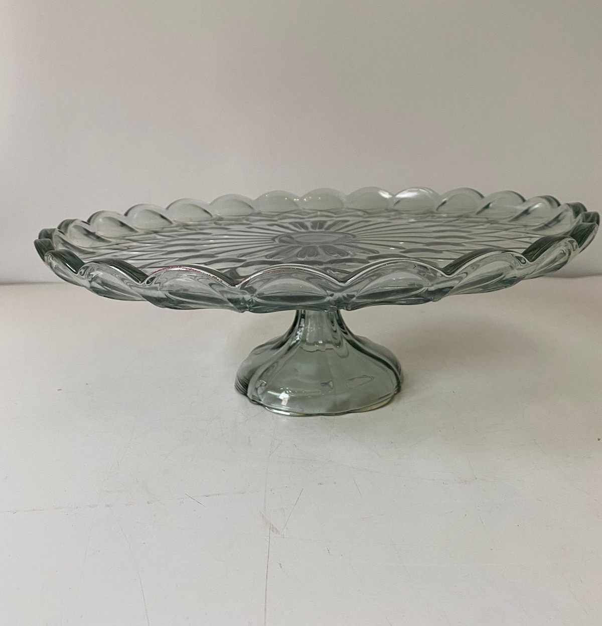 Boleira G Baixa Verde Cristal - Beck Decorações
