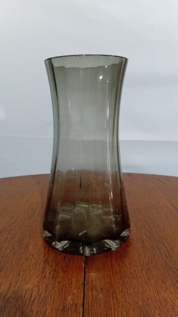 Vaso Cristal Bojudo Risc. Pr M 10X22,5Cm - Beck Decorações
