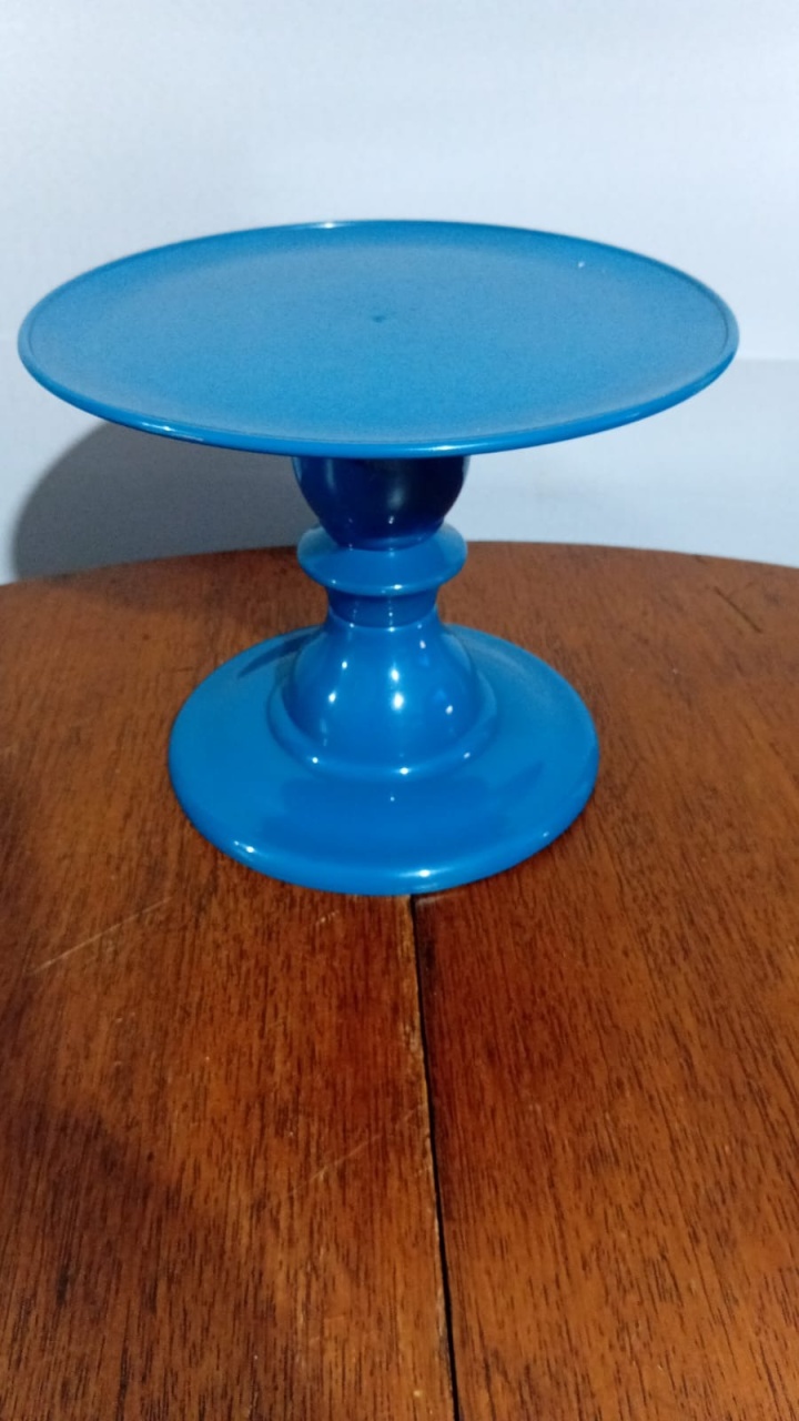 Boleira de Lata Alta Az 22X17,5Cm - Beck Decorações