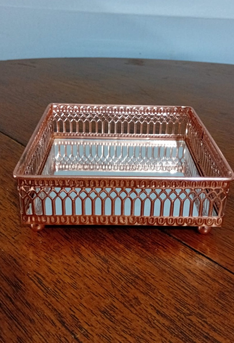 Bandeja Esp. Rose Gold 12X4Cm - Beck Decorações