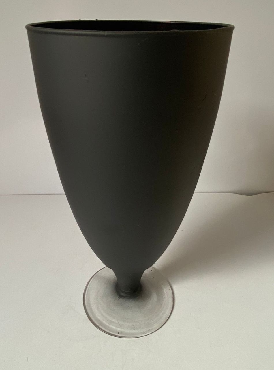 Vaso Vidro Copa Pr 19,5X34Cm - Beck Decorações