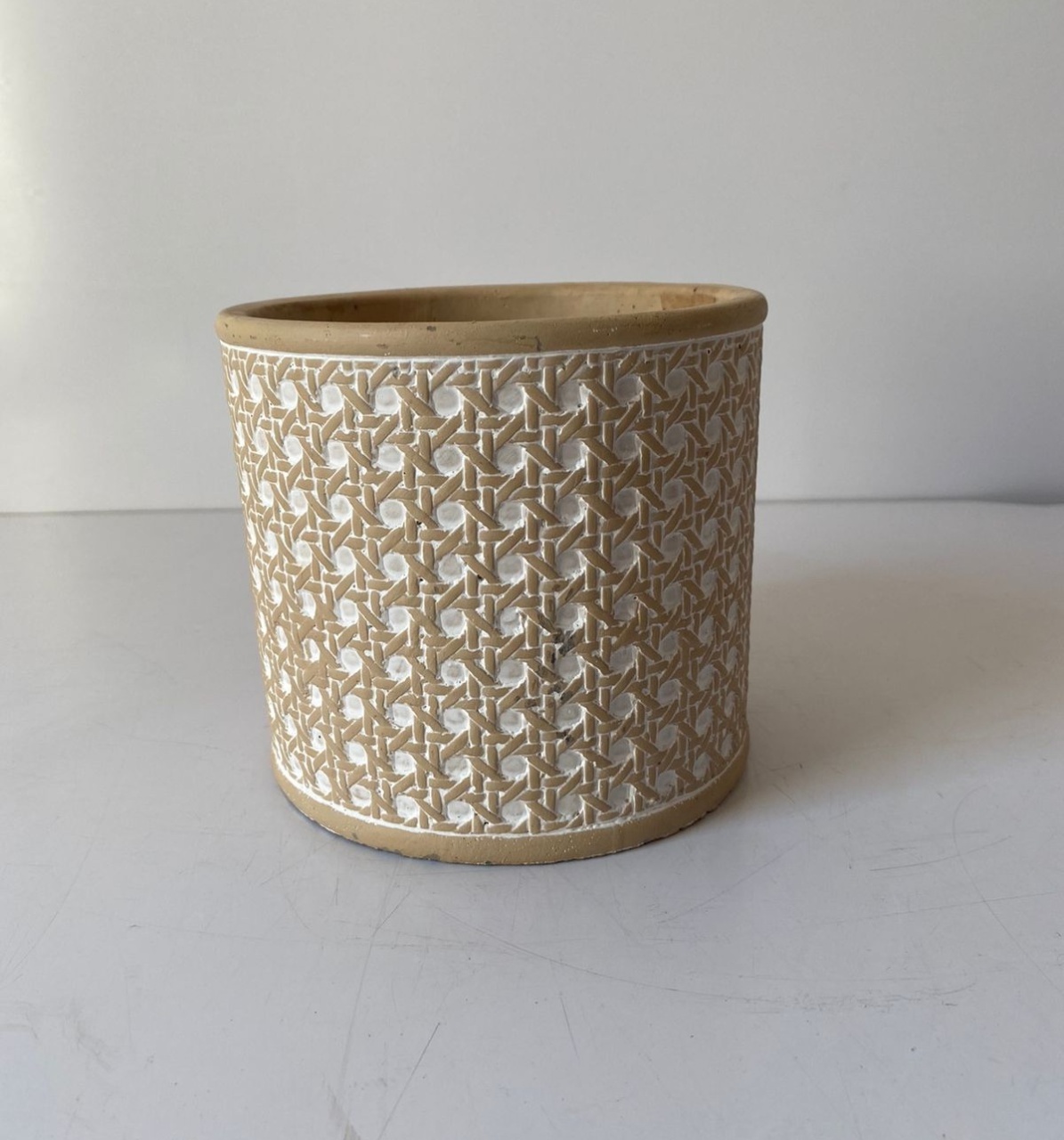 Vaso Red. Porcelana Telado Bg 14X13Cm - Beck Decorações