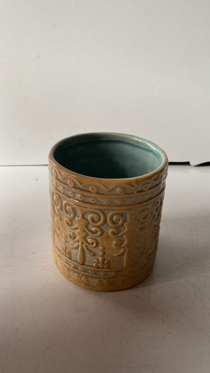 Vaso Arabesco Az 9X10Cm - Beck Decorações