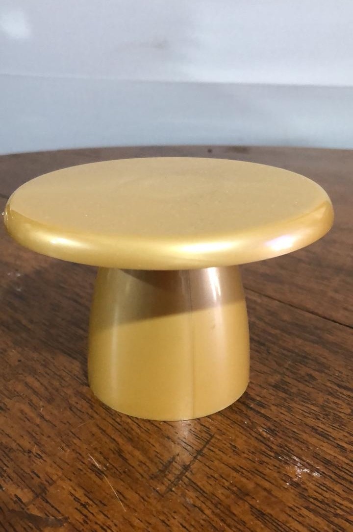 Boleira/Doce Cone Pl Dour. P 17,5X11Cm - Beck Decorações