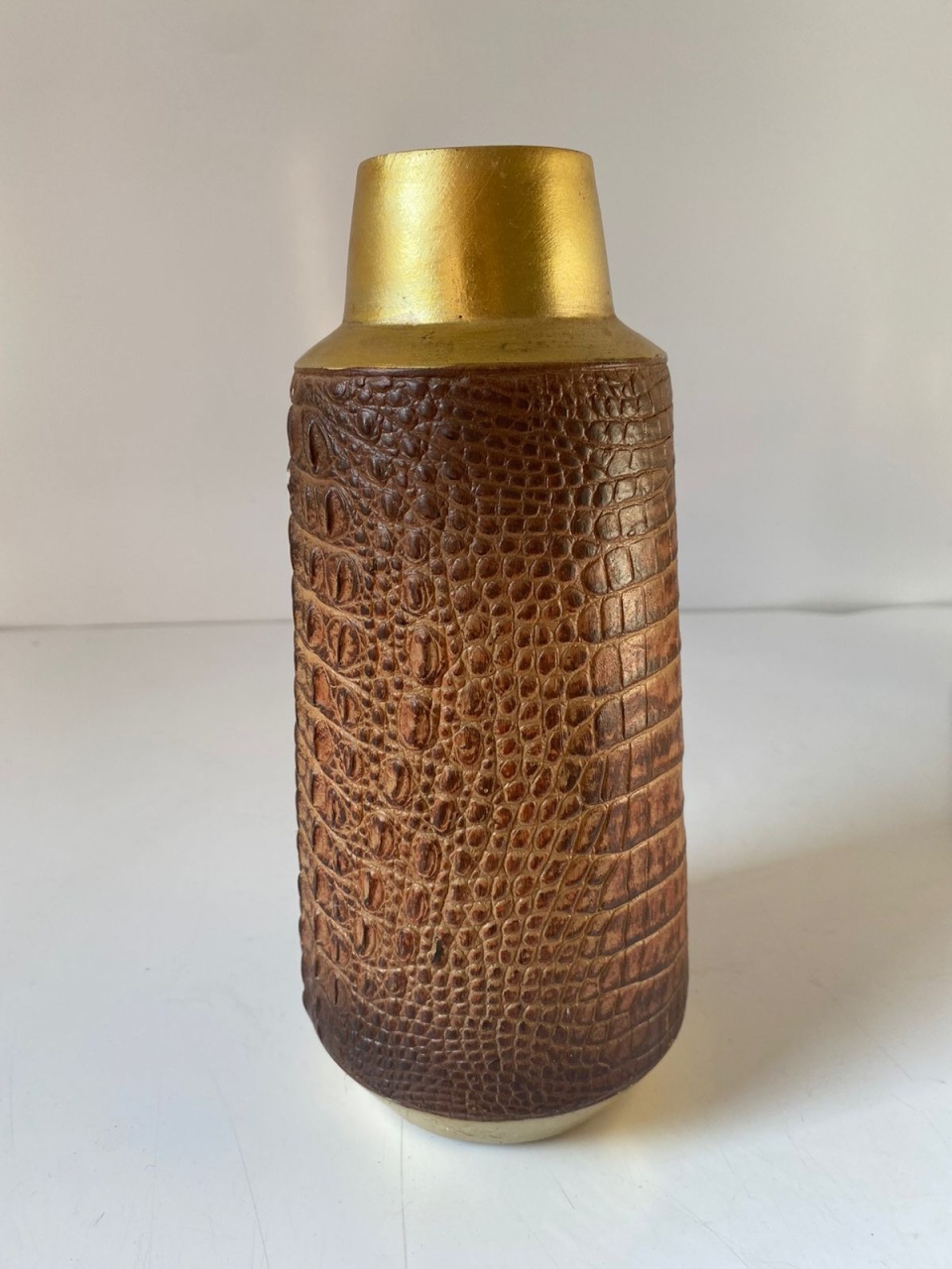 Vaso Bela M C/ Dourado 6X25Cm - Beck Decorações