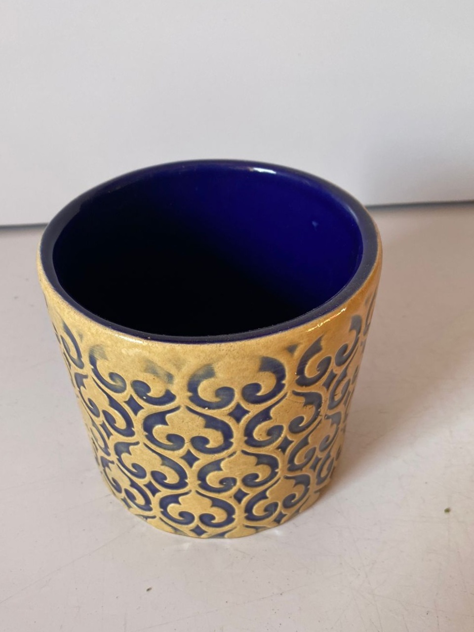 Vaso Flor de Liz M Az 13X12Cm - Beck Decorações