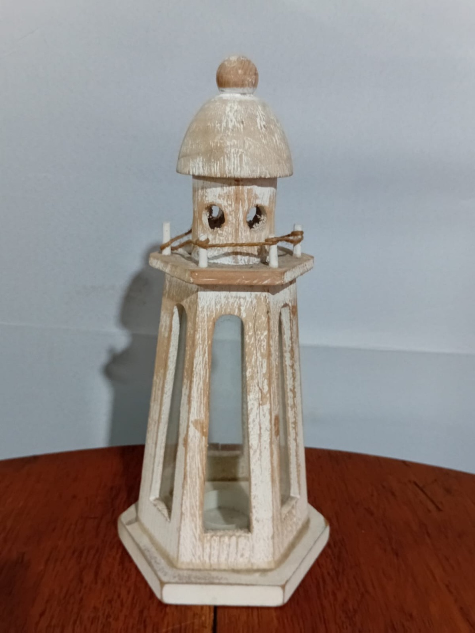 Farol Bege Madeira - Beck Decorações