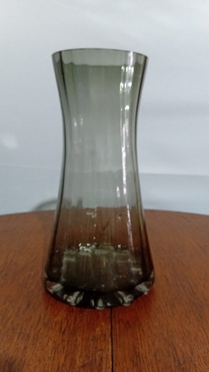Vaso Cristal Bojudo Risc. Pr G 10X27Cm - Beck Decorações