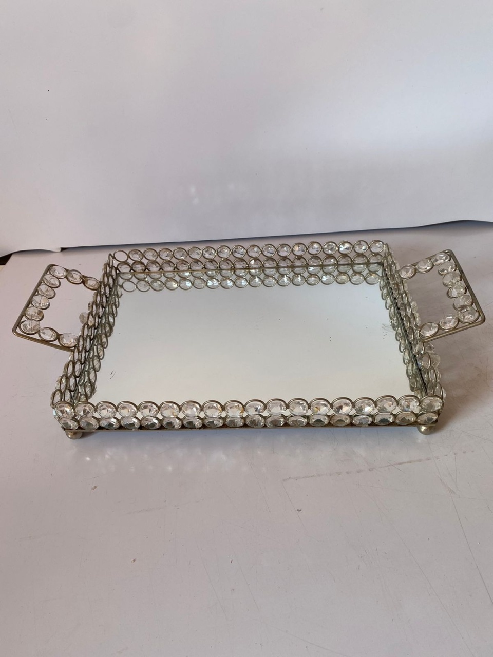 Bandeja Ret. Pedraria Prt Esp.31X23X4Cm - Beck Decorações