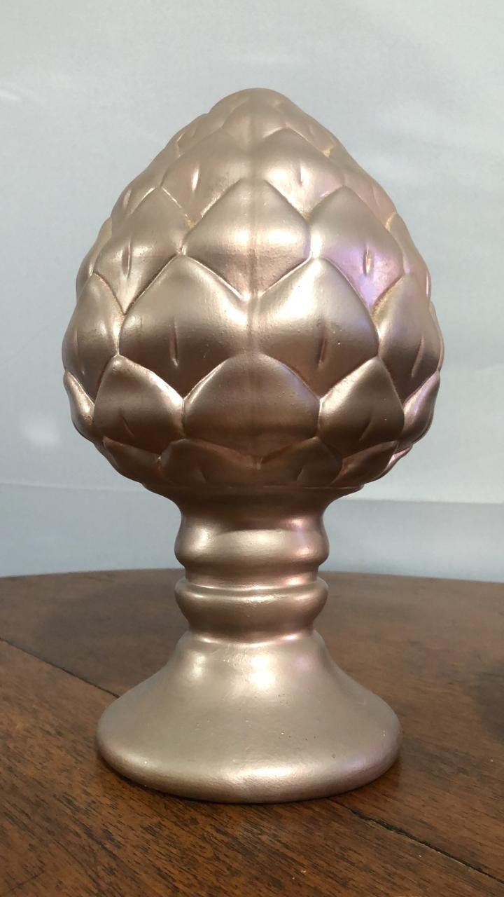 Pinha Rosê G 55X28Cm - Beck Decorações
