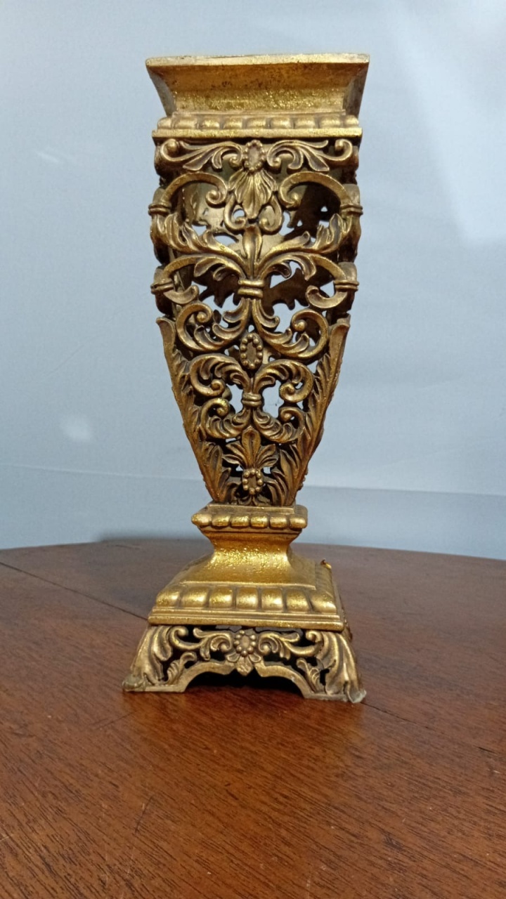Vaso Romano Dourado 13X35Cm - Beck Decorações