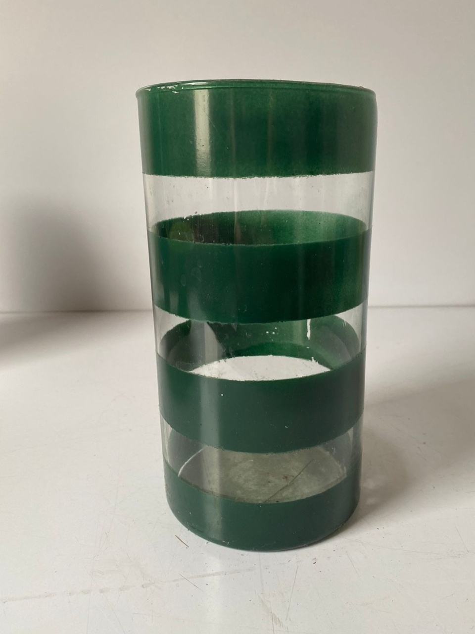 Vaso Listrado Vd 10X20Cm - Beck Decorações
