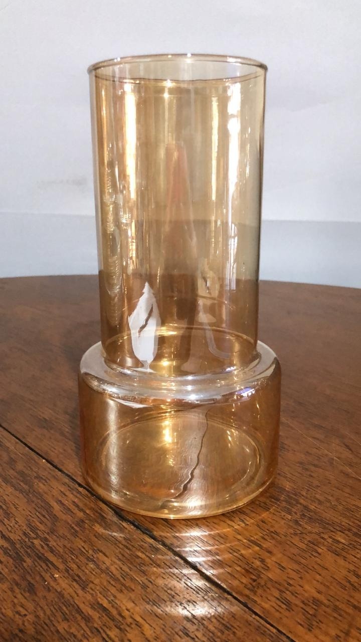 Vaso Vidro Bojudo Embaixo 8X20Cm - Beck Decorações