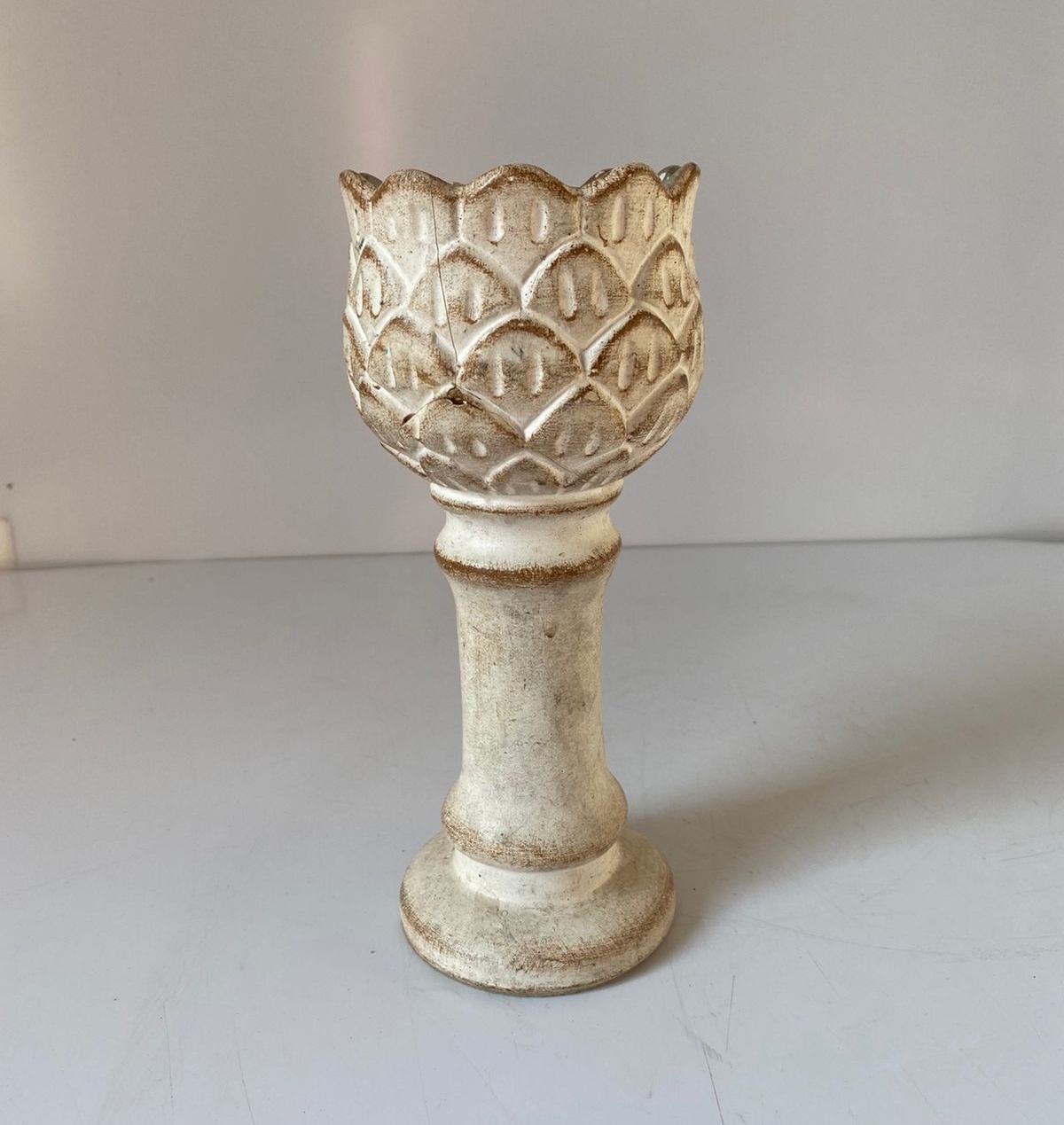 Porta Vela Patinado Bg P 9X21Cm - Beck Decorações
