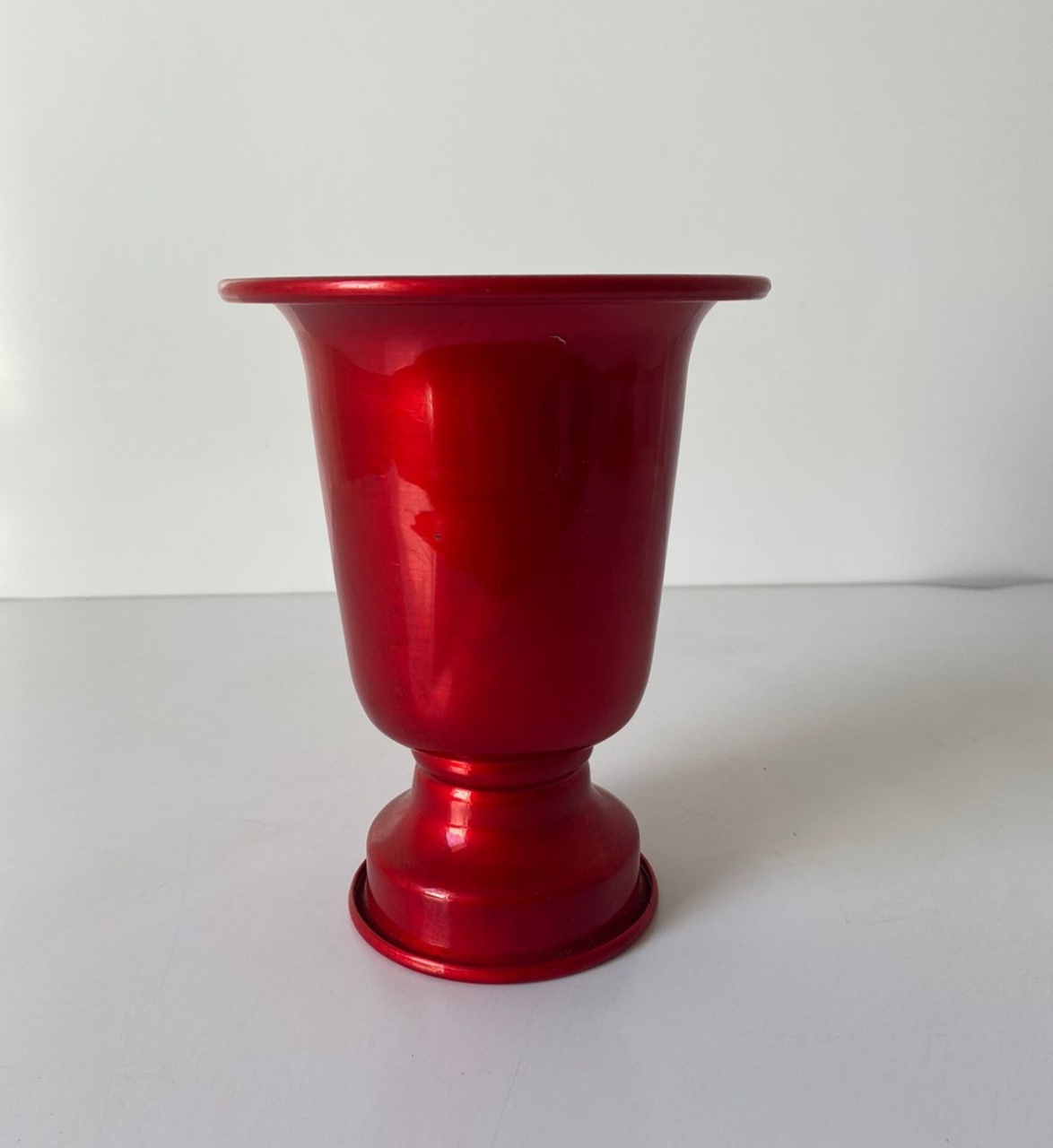Vaso Copa Lata Vermelho 13,5X17Cm - Beck Decorações