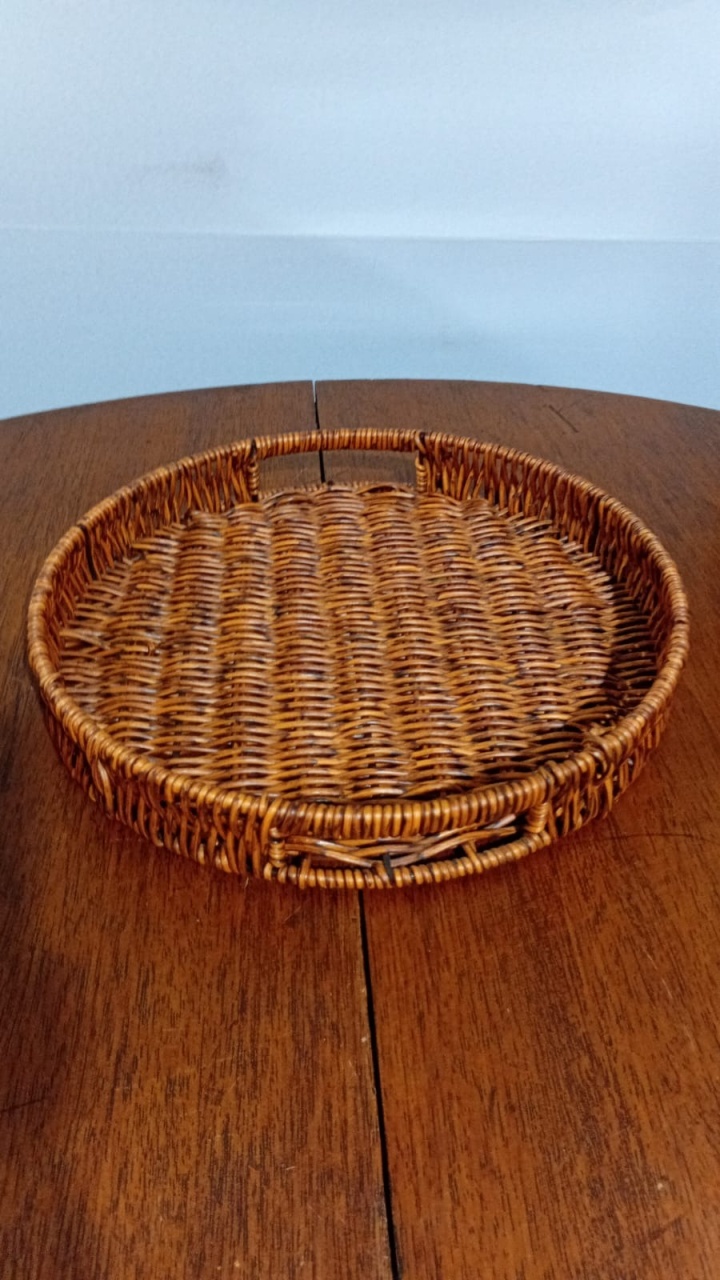 Bandeja Sisal Red. 30X4Cm - Beck Decorações
