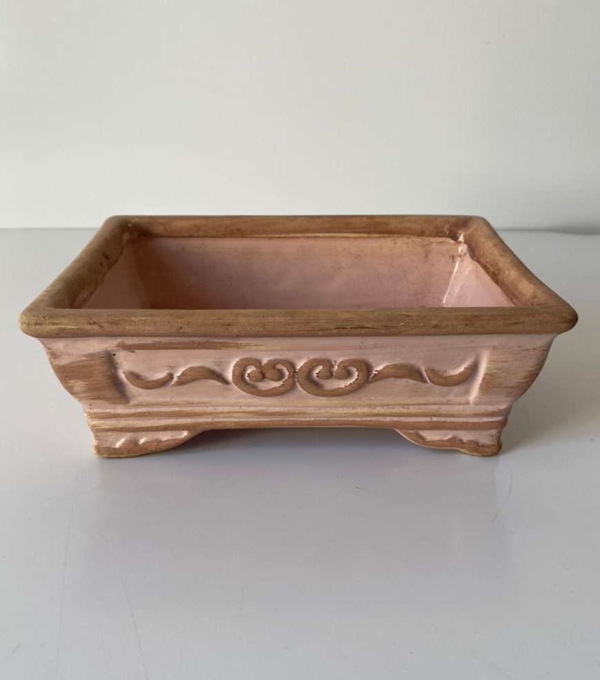 Bandeja Floreira Craquelê P Rc 22X16X8Cm - Beck Decorações