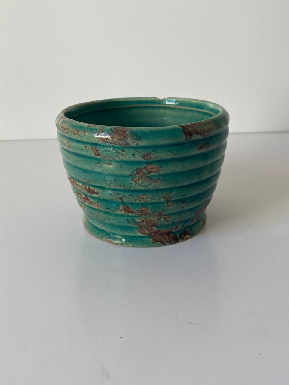 Vaso Craquelê Pp Vd 13X9Cm - Beck Decorações