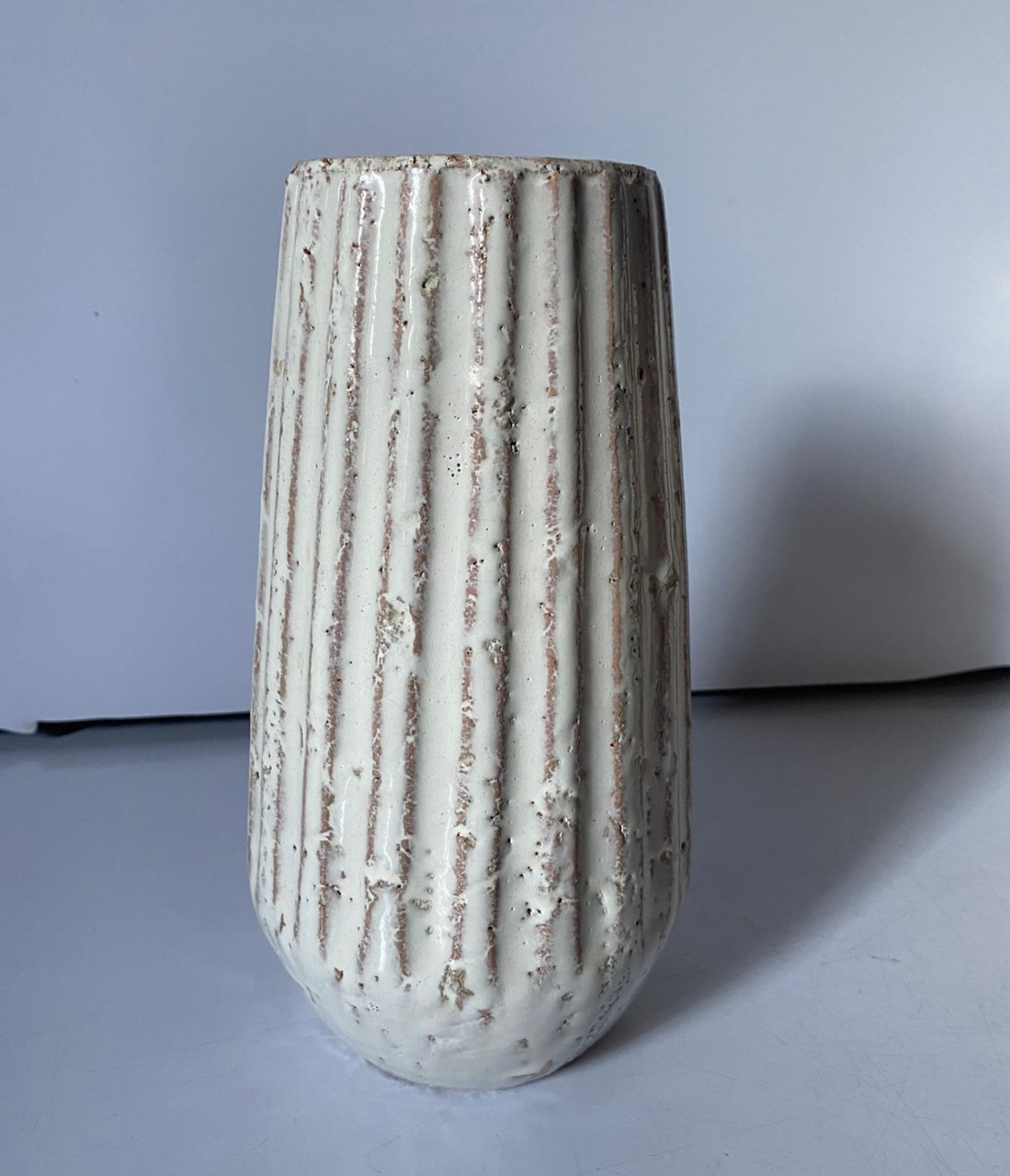 Vaso Listrado Areado Br M 9X25Cm - Beck Decorações