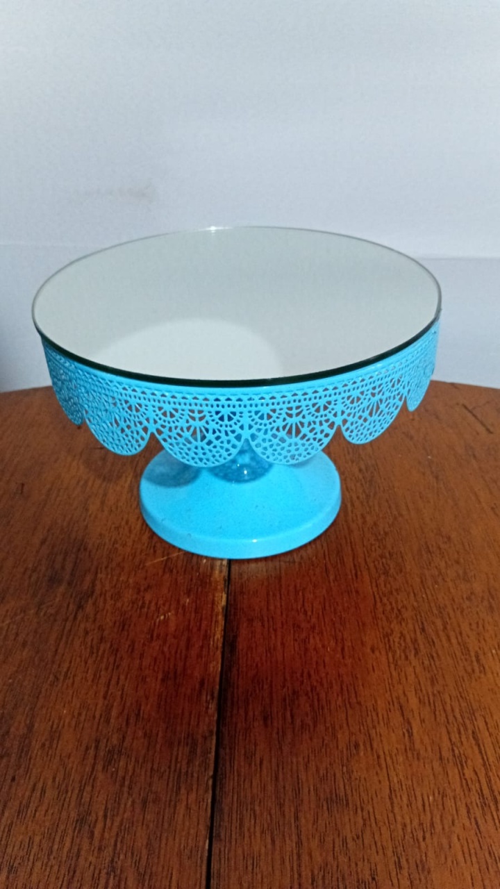Peça Espelhada Babado P Azul Claro 20X14Cm - Beck Decorações