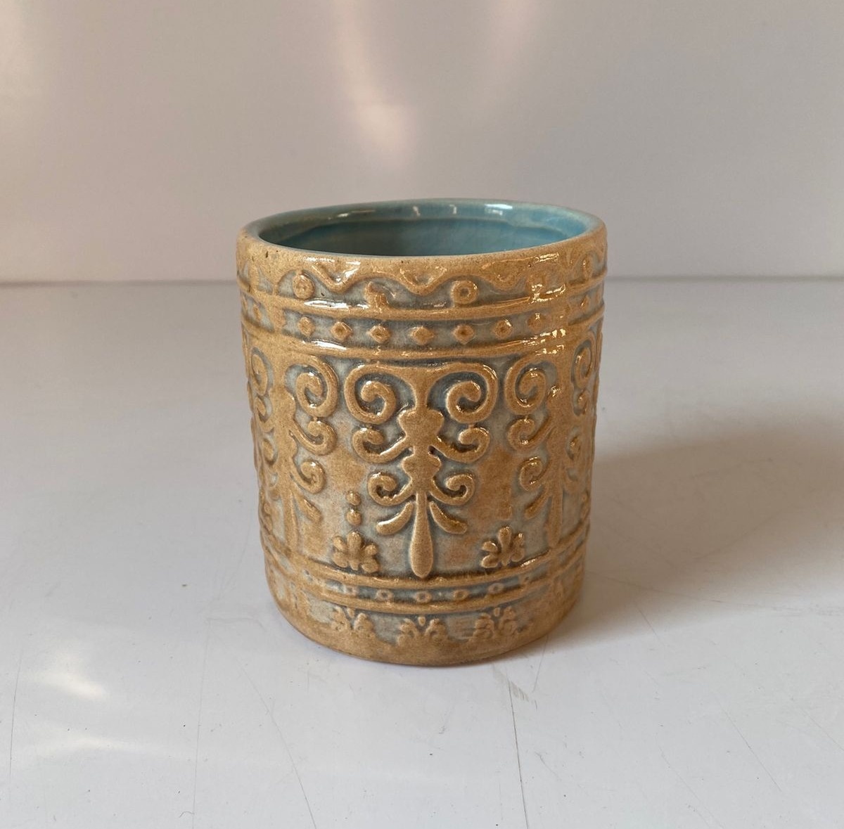 Vaso Cerâmica Arabesco Bg P 8,5X10Cm - Beck Decorações